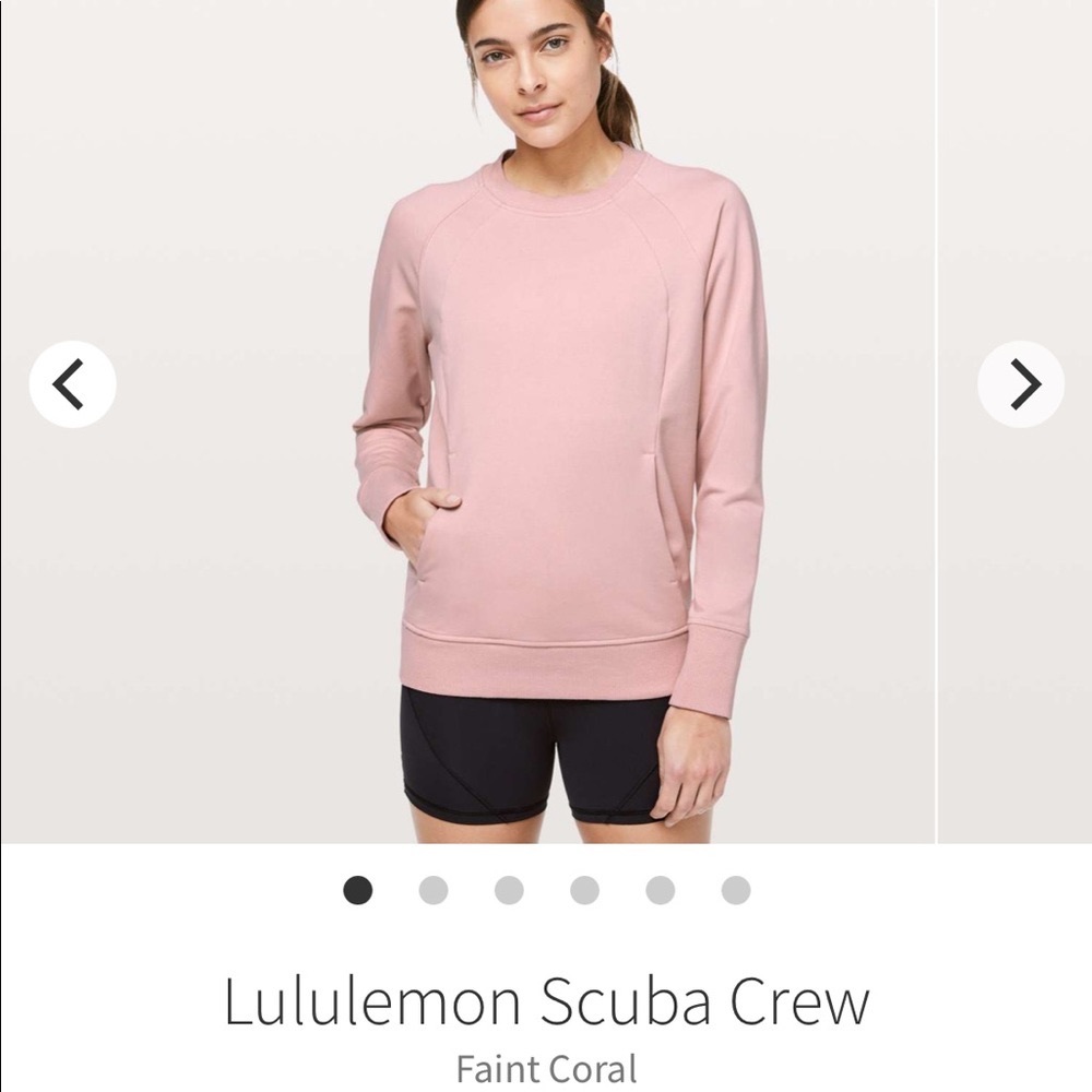 Lululemon Scuba Crew in Faint Coral (Size 4)